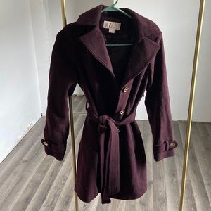 Maroon Micheal Kors Trench Coat, worn once